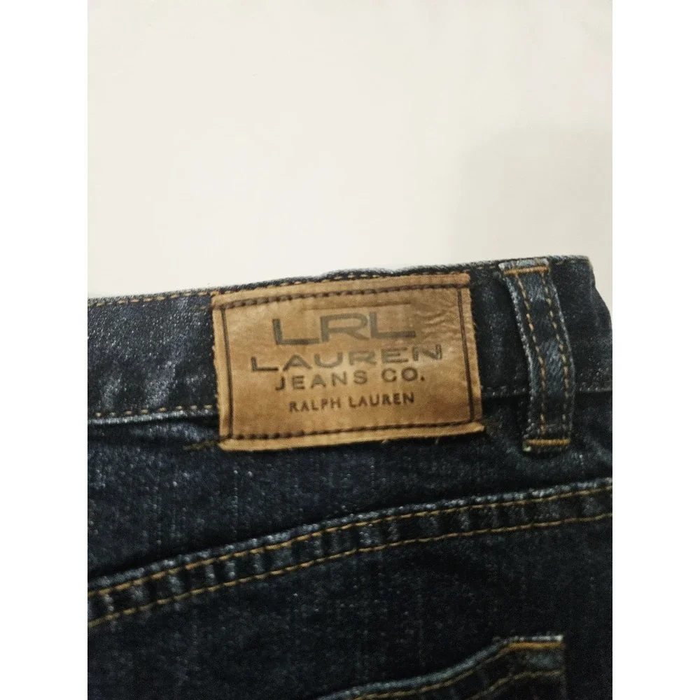 Ralph Lauren Jean Co. Denim Blue Skirt Women's Size 8 Knee Length Vintage - Picture 5 of 6